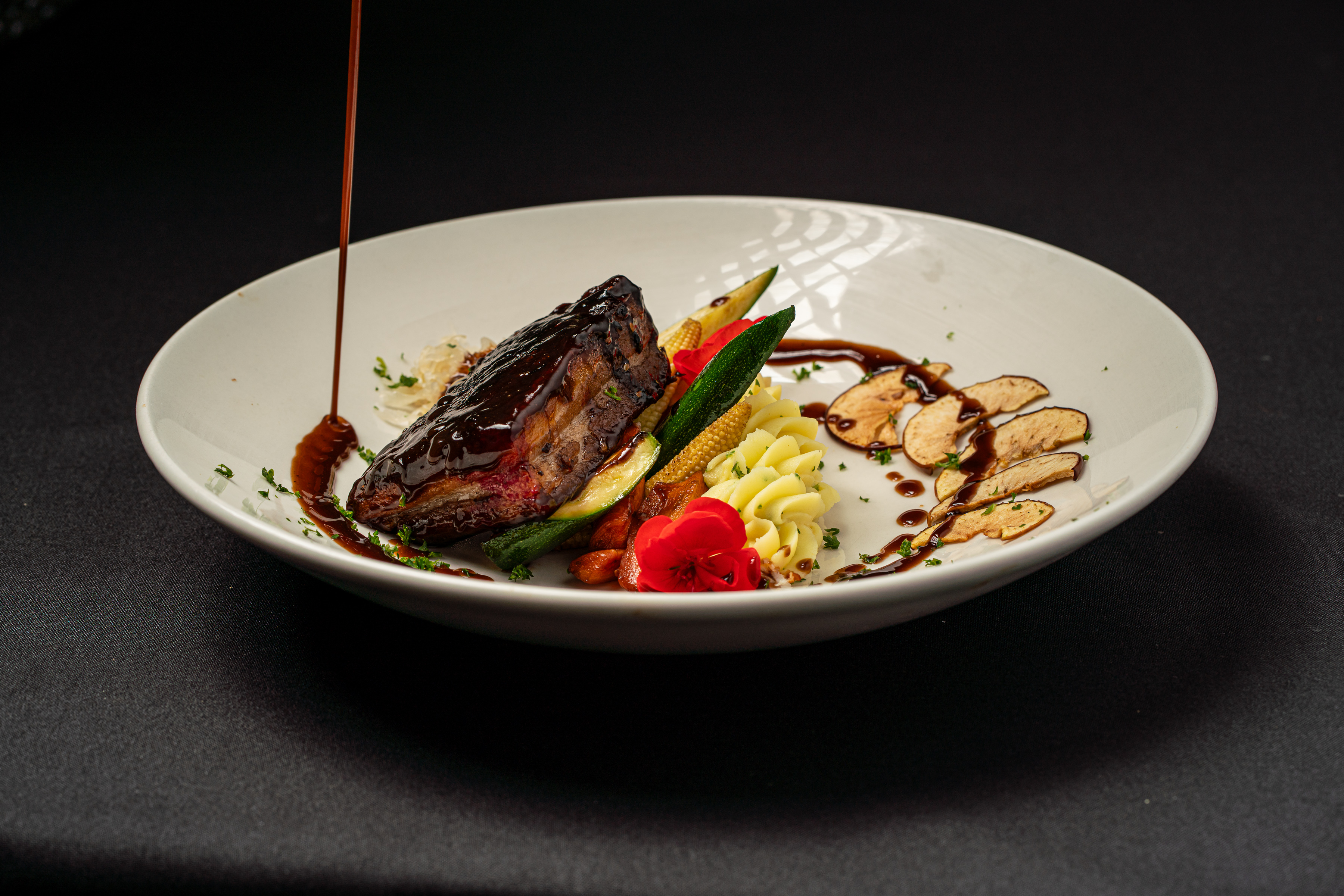 SLOW ROASTED CIDER PORK BELLY