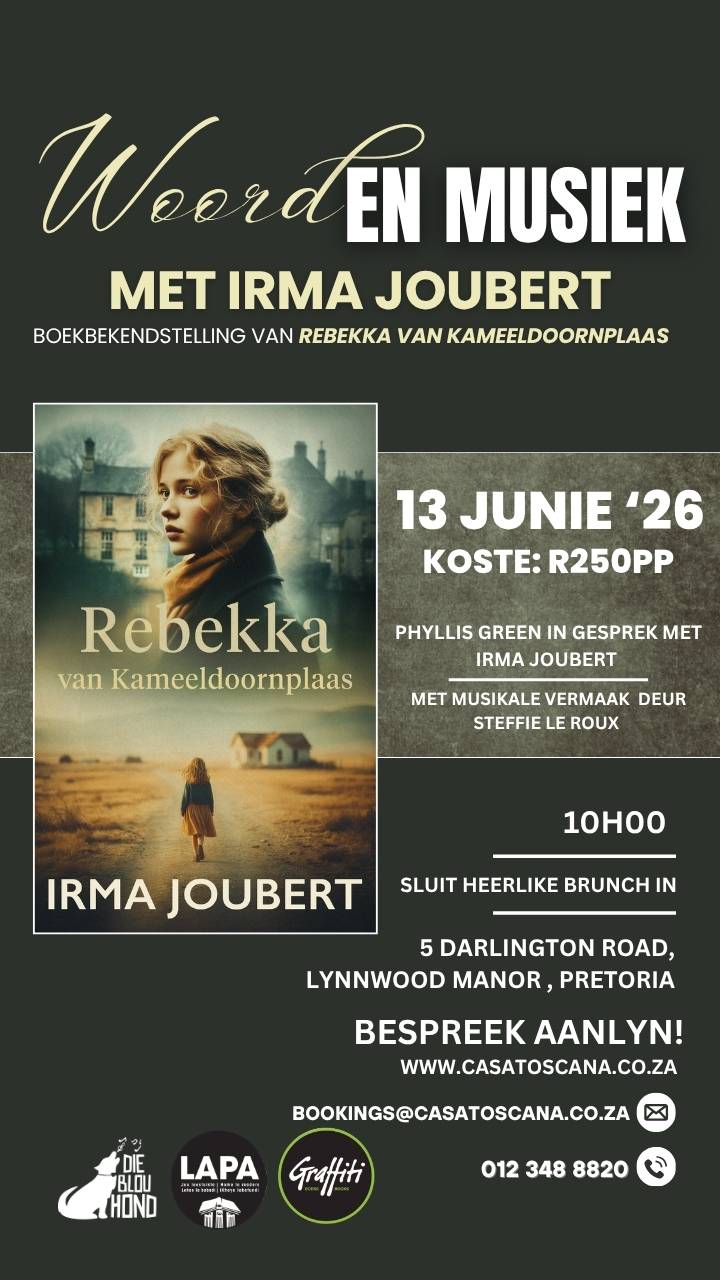 Woord &amp; Musiek met Irma Joubert - Boekbekendstelling van Rebekka van Kameeldoornplaas